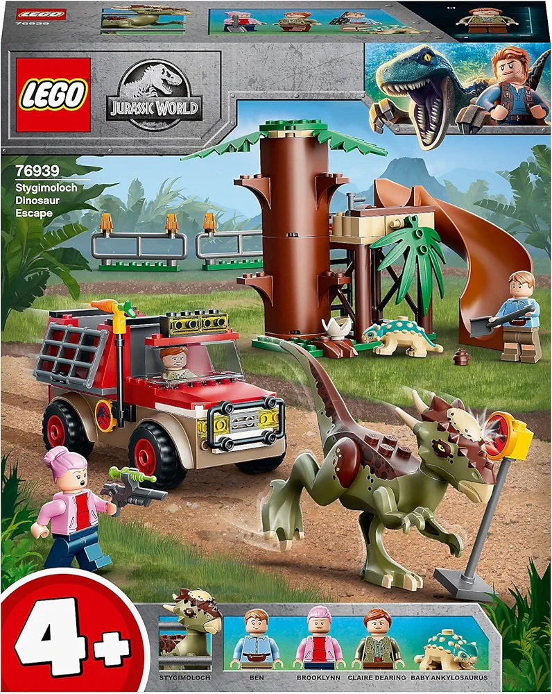 LEGO® Jurassic World Stygimoloch Dinosaur Escape 76939 Building Kit; Cool Dinosaur Toy Playset for Kids Aged 4