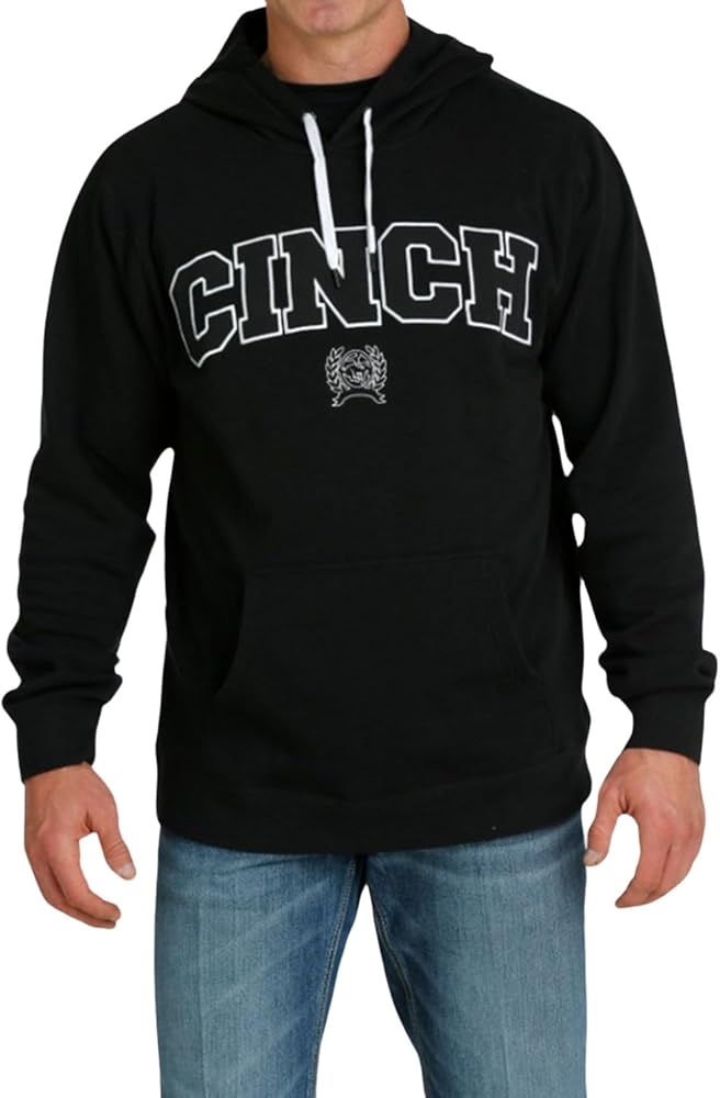 Cinch Men's Logo Hooded Sweatshirt Black Large US