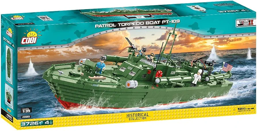 COBI Historical Collection Patrol Torpedo Boat PT-109, 3726 Pieces