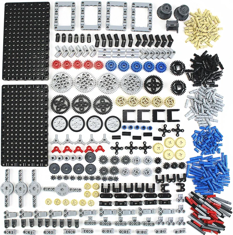 510 Pcs Technical Block Technical Parts Pieces Sets Liftarm Beams Bricks Bulk Axles Pins Panels Frame Beams Connectors MOC Buildings Compatible with Major Brands Toys for Boys Adults