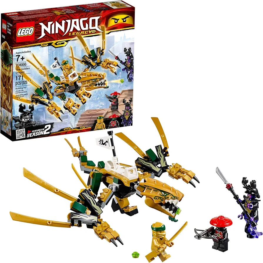 LEGO NINJAGO Legacy Golden Dragon 70666 Building Kit (171 Pieces)