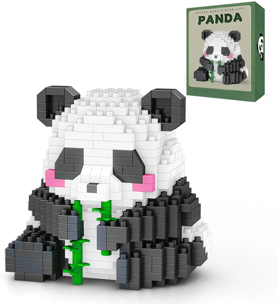 Mini Bamboo Panda Building Blocks, Micro Blocks Panda Toy Gift for Adults, Mini Blocks Animal for Teens, Easter/Birthday/Christmas(504PCS)