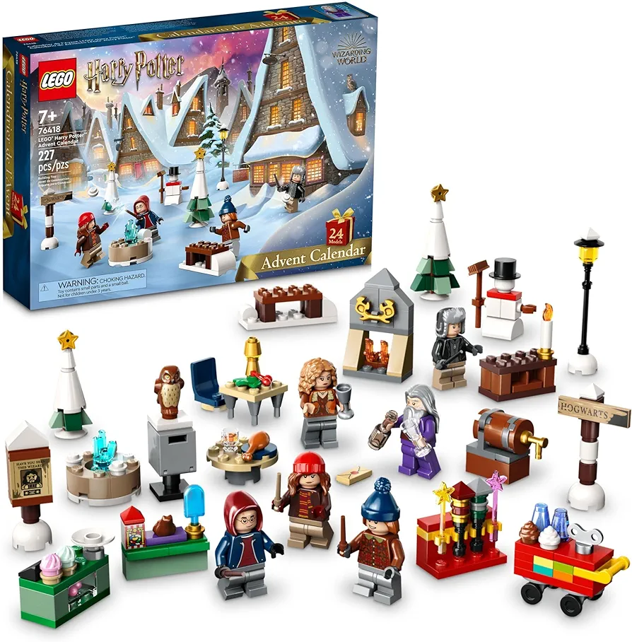 LEGO Harry Potter 2023 Advent Calendar 76418 Christmas Countdown Playset with Daily Suprises, Discover New Experiences with this Holiday Gift Featuring 18 Hogsmeade Village Mini Builds & 6 Minifigures