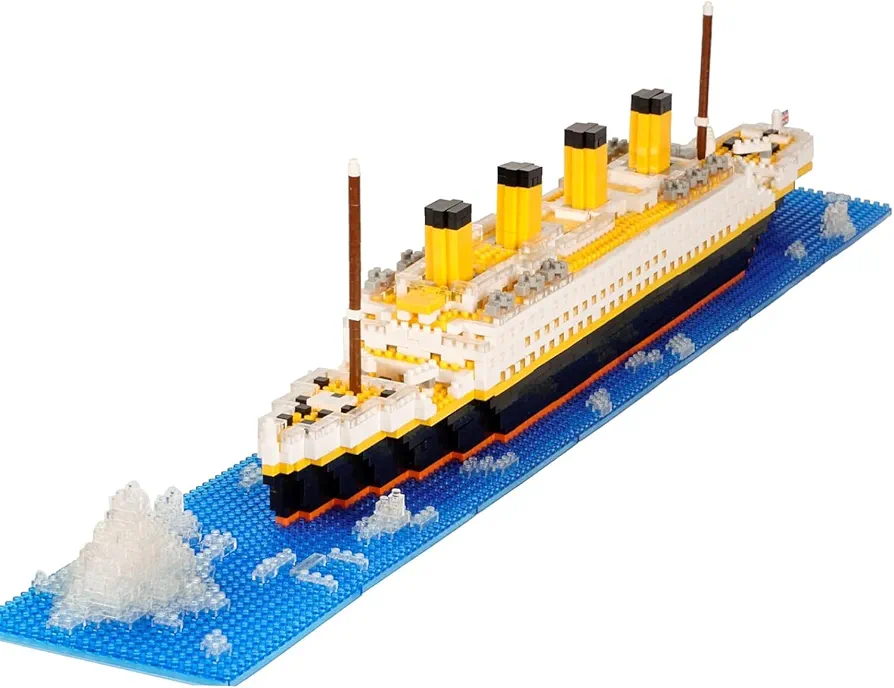 Titanic Model Building Block Set, Titanic Gifts, Titanic Toys with 1860 Pieces Micro Mini Blocks, DIY Bricks Toys for Adults and Kids