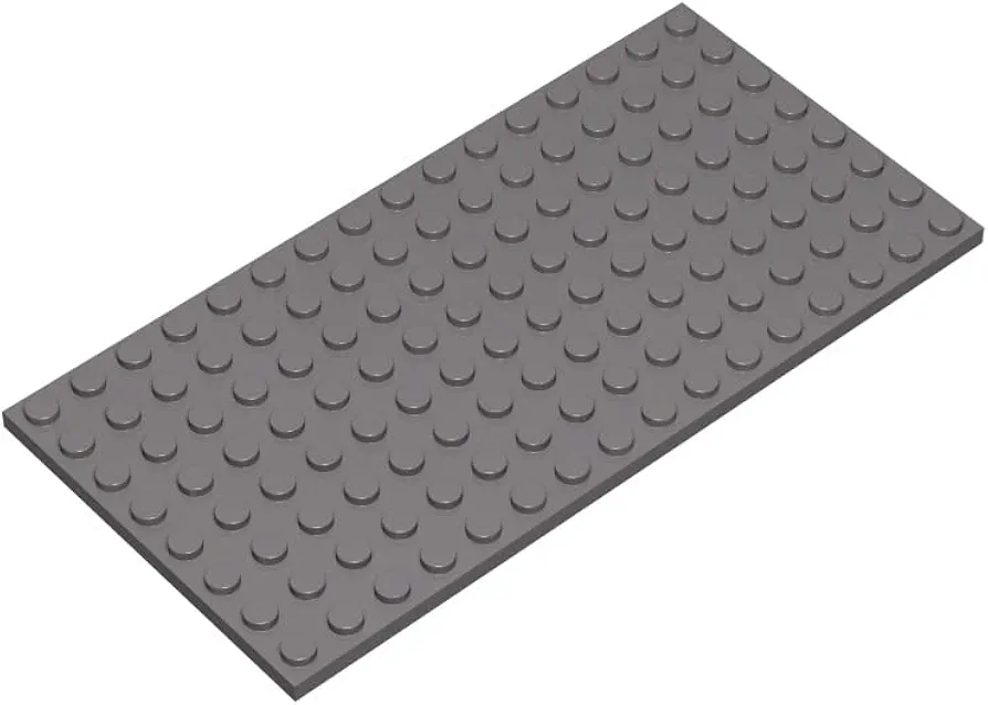 Classic Dark Gray Plates Bulk, Dark Gray Plate 8x16, Building Plates Flat 20 Pcs, Compatible with Lego Parts and Pieces: 8x16 Dark Gray Plates(Color: Dark Gray)