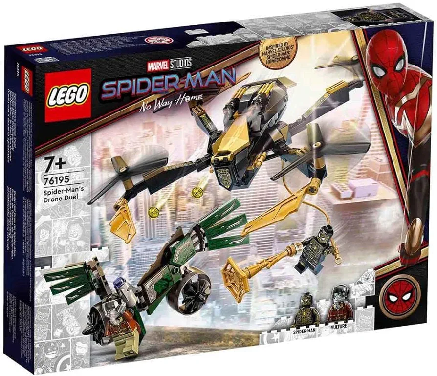 LEGO® Super Heroes Marvel Spider-Man’s Drone Duel 76195 Building Kit;Spider-Man and Vulture Drone Playset